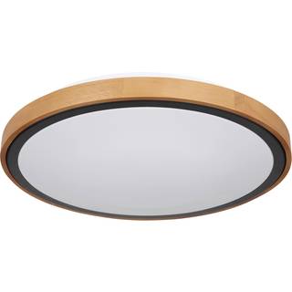 Bruno LED-loftslampe med træramme CCT Ø 44 cm