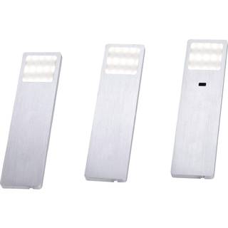 Helena LED-møbellampe, 19 x 5 cm, sæt med 3, sensor, metal