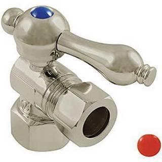 Kingston Brass CC44408 1/2 """" IPS 1/2 """" O.D. Komprimeringsvinkelafbrydelsesventil b?rstet nikkel