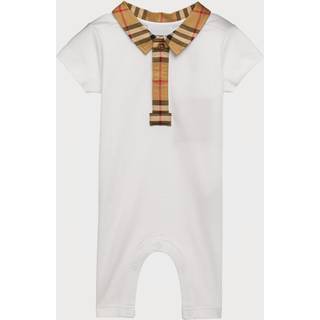 Burberry Kids Baby cotton onesie - white - M 12