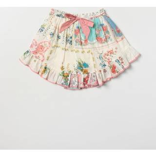 Zimmermann Kids Clover Flip floral skirt - white - Y 8