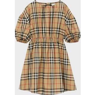 Burberry Kids Checked cotton-blend dress - multicoloured - Y 6