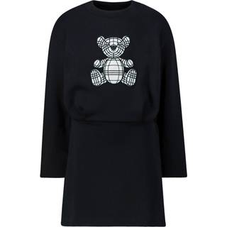 Burberry Kids Printed cotton sweater dress - black - Y 10