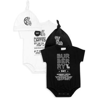 Burberry Kids Baby set of 2 cotton-blend bodysuit and beanies - multicoloured - M 3