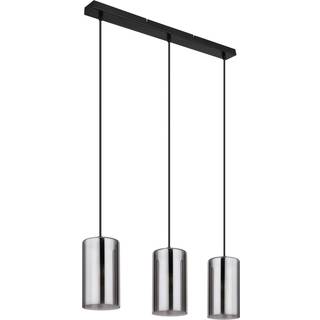Olly pendellampe, længde 63 cm, røggrå, glas, 3 lyskilder.