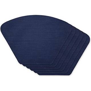 Nautical Blue Solid Round Table Placemat Set/6