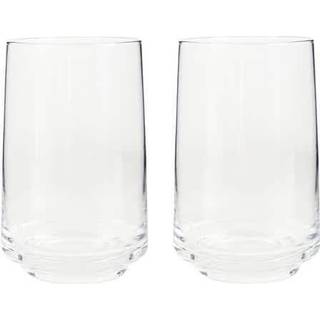 Contemporary Clear Large Tumblers - Set Of 2 -