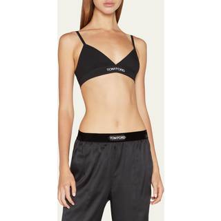 Tom Ford Logo stretch-jersey triangle bra - black - XS