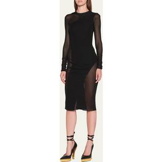 Tom Ford Jersey midi dress - black - M