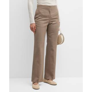 The Row Baer mid-rise wool pants - beige - XS