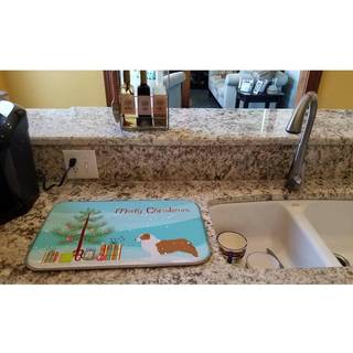 """" Caroline's Treasures Australian Shepherd Dog Glædelig juletræafvikling af måtte 14 """" ""X 21"" """" Multicolor """"