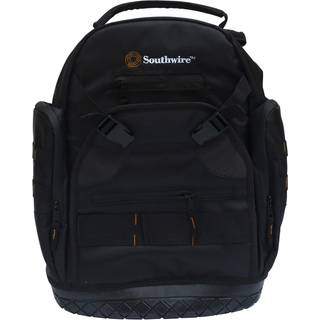 Southwire Probagbp Rugged Pro Tool rygs?k med kraftigt st?bt basiskiste og polstrede skulderstropper 28 Lommer 3 lynl?sposer 29 v?rkt?jssl?jfer