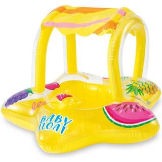 Intex 56573ep udend?rs swimmingpool oppustelig behagelig skraveret baldakin Starfish Lounger Baby Toddler Float Safety Raft Yellow