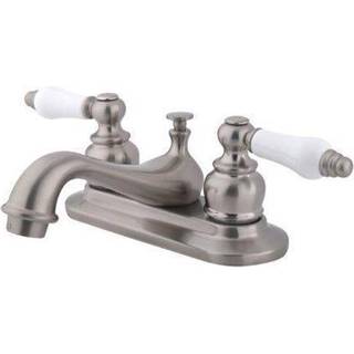 Kingston Brass GKB608PL 4 in. Centerset badeværelse vandhane børstet nikkel