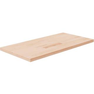 bordplade til badeværelse 100x50x2,5 cm massivt træ ubehandlet