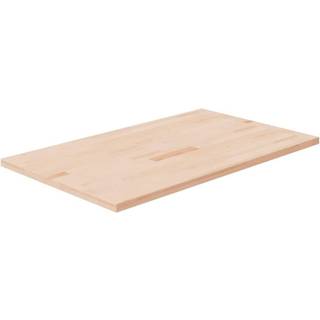 bordplade til badeværelse 100x60x2,5 cm massivt træ ubehandlet