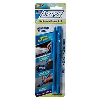 Scrigit Scraper No -Scratch Plastic Scraper Tool 2 Pack - Det praktiske skrabningsv?rkt?j til flere brug til fjernelse af madetiketter klisterm?r