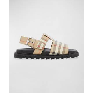 Burberry Kids Vintage Check leather sandals - multicoloured - EU 31