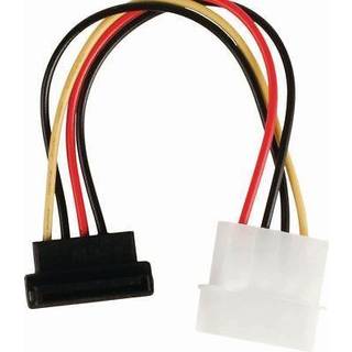 Nedis Intern Strømkabel | Molex Han | SATA 15-Pin Hun | Guldplateret | 0.15 m | Runde | PVC | Flerfarvet | Konvolut