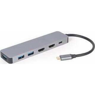 Gembird Cablexpert A-CM-COMBO3-03 - docking station - USB-C 3.1 - 2 x HDMI