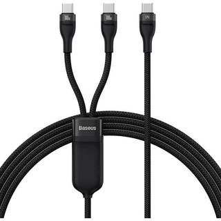Baseus 2in1 USB cable Flash Series USB-C do USB-C 100W 1.5m (black)