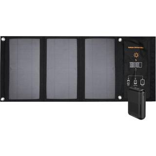 4smarts VoltSolar Powerbank 10.000mAh m. Solcelle - 2 x USB-A - Sort