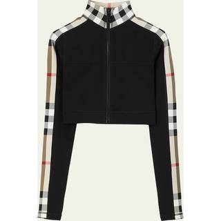 Burberry Burberry Check technical jersey track jacket - black - XS