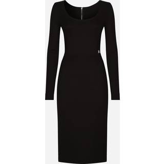 Dolce&Gabbana Fitted midi dress - black - XXS