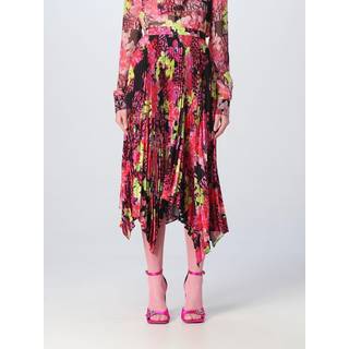 Versace Logo Orchid pleated midi skirt - multicoloured - M