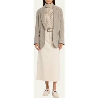 Brunello Cucinelli Single-breasted yak wool blazer - grey - XL