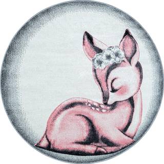 Bambi 850 tæppe - Pink - 160X160 cm (Rundt)
