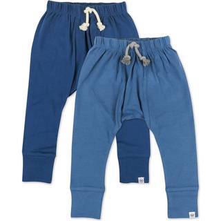Honestbaby Multipack Honest Pants Joggers Trækker 100% organisk bomuld til spædbarn baby og småbarn drenge piger unisex ombre blues 6-9 måneder
