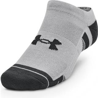 Under Armour Performance Tech Unisex 3-Pack No Show Socks Mod Gray / White / Jet Gray L
