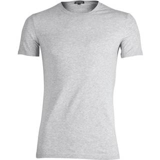 Zegna Stretch Cotton Round Neck T-Shirt Grey Melange