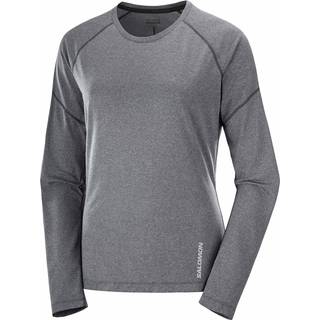 Salomon Women's Cross Run Top Deep Black/Heather, XL