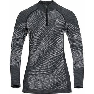 Odlo Dame Turtleneck ½ Zip, Str. L - Sort | Varm & Reflekterende Trøje til Løb
