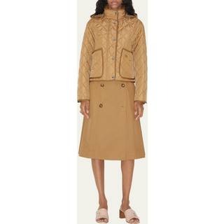 Burberry A-line cotton midi skirt - brown - M/L