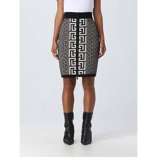 Balmain Monogram wool-blend miniskirt - black - M