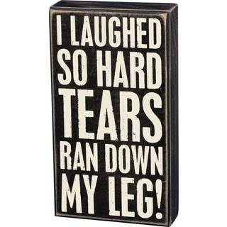 Primitiver af Kathy 19489 Classic Box Sign 5 """" X 9 """" T?rer l?b ned ad mit benneutrale