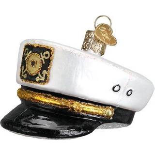 Old World Christmas Ornaments: Fisherman Collection Glass blæst ornamenter til juletræ kaptajner cap