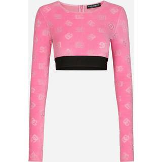 Dolce&Gabbana Logo cotton crop top - pink - L