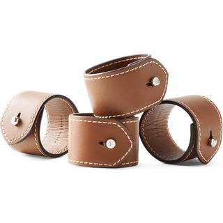 Ralph Lauren Home Wyatt Servietringe Saddle 4-pak - Servietter & Tilbehør Læder Brun - 680759627002