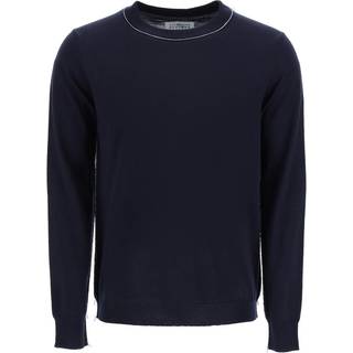 Maison Margiela Work in Progress seam-detail wool sweater - blue - EU 46