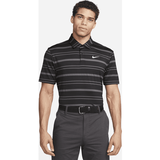 Nike Dri-Fit Tour Mens Striped Golf Black/Anthracite/White M Polo trøje
