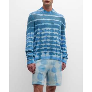Amiri Tie-dye cashmere and wool sweater - blue - EU 46