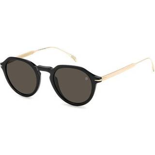 DAVID BECKHAM Mand DB 1098/S 2M2/IR Solbriller Titanium Sort/Guld Grå Rund