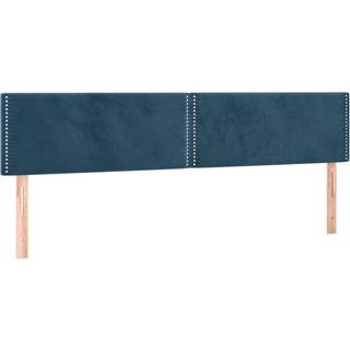 Sengegavl Med Led-Lys Velour - Mørkeblå / 200 x 5 x 78/88 cm