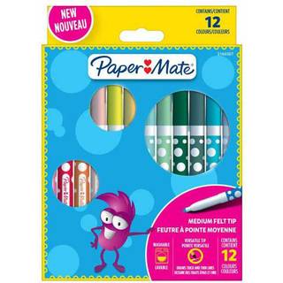 Kids Coloring Felt Tip Pens 12-Wallet, Paper Mate 2166507