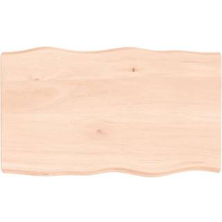 bordplade 100x60x(2-6)cm naturlig kant ubehandlet massivt træ