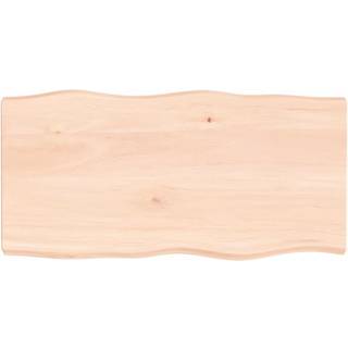 bordplade 100x50x(2-6)cm naturlig kant ubehandlet massivt træ